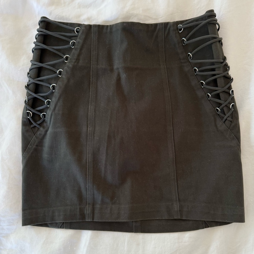 Michelle Mason Denim Mini Skirt